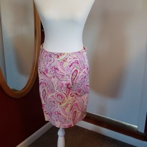 Paisley pencil skirt